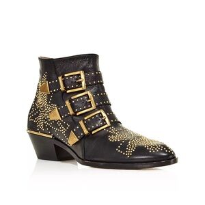 Chloé
Women's Susanna Pointed-Toe Studded Booties